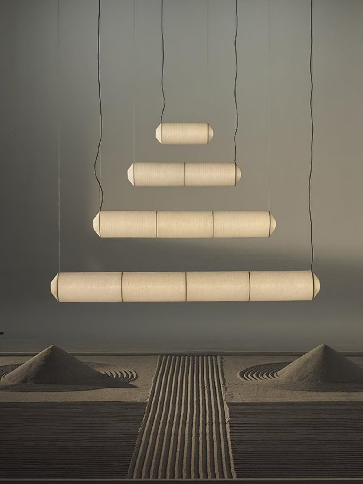 Oren zeitgenössische minimalistische Pendelleuchte aus natürlicher Maulbeerseide