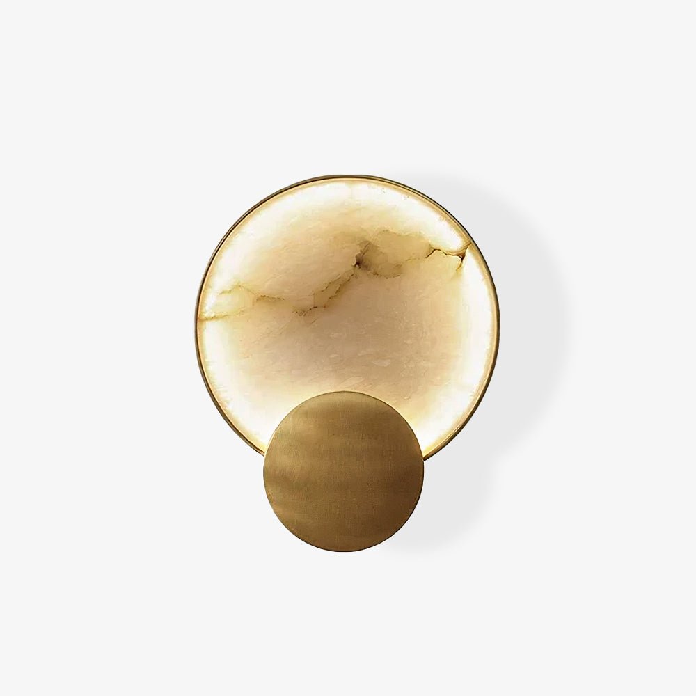 Myvelarae runde Wandleuchte aus Alabaster