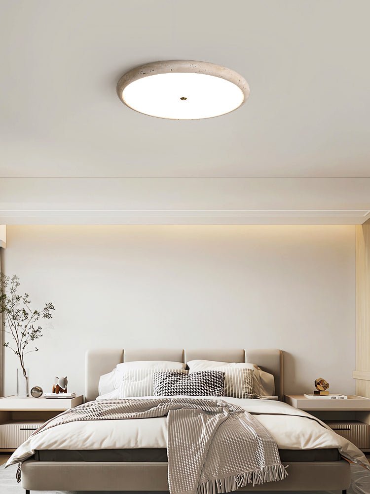 Taveria Travertine Halo flache Deckenleuchte