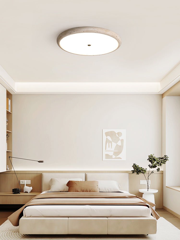 Taveria Travertine Halo flache Deckenleuchte