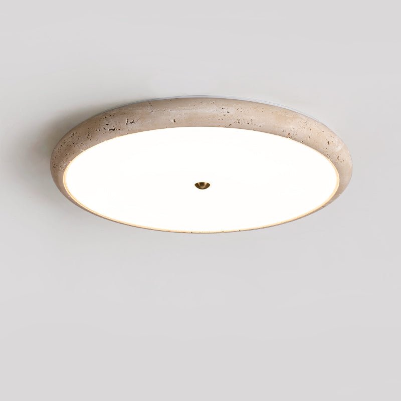 Taveria Travertine Halo flache Deckenleuchte