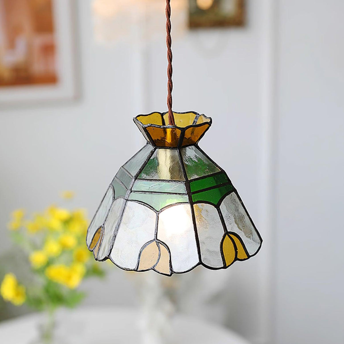 Coriva Pendelleuchte aus Rauchglas im Mid-Century-Stil