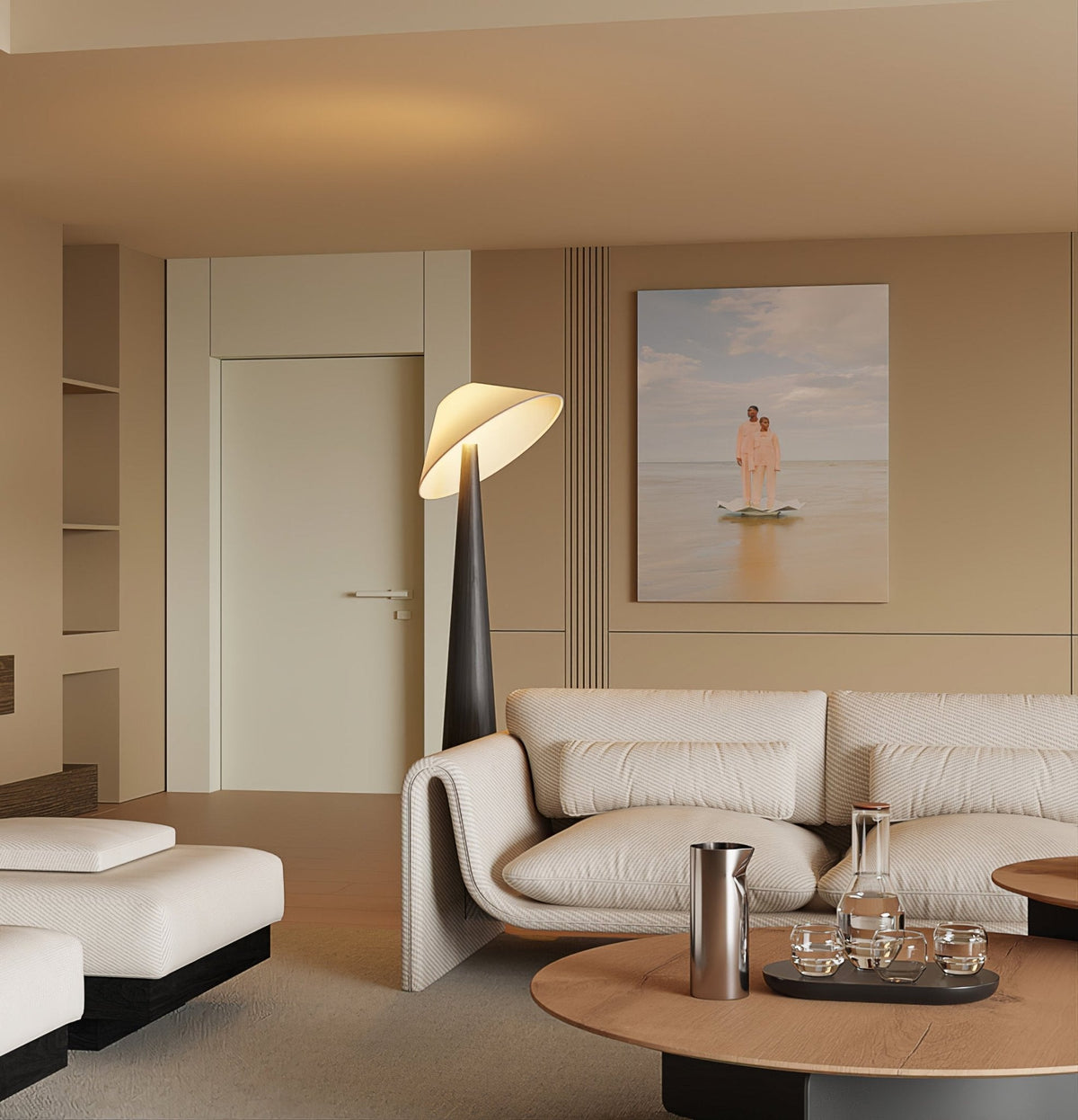 Apex Stehleuchte aus Holz mit verjüngtem Design