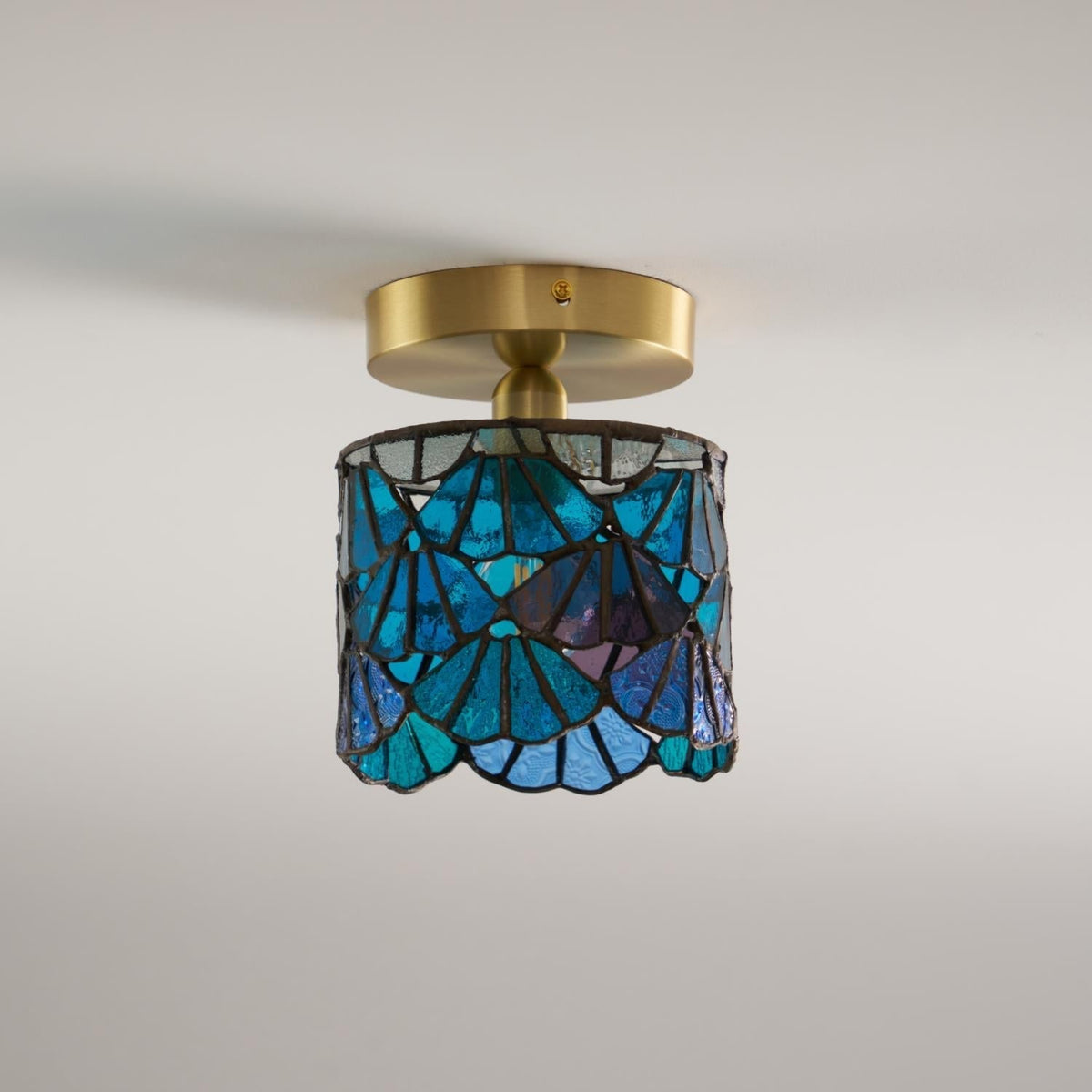 Rosavine Tiffany-Buntglas-Deckenleuchte