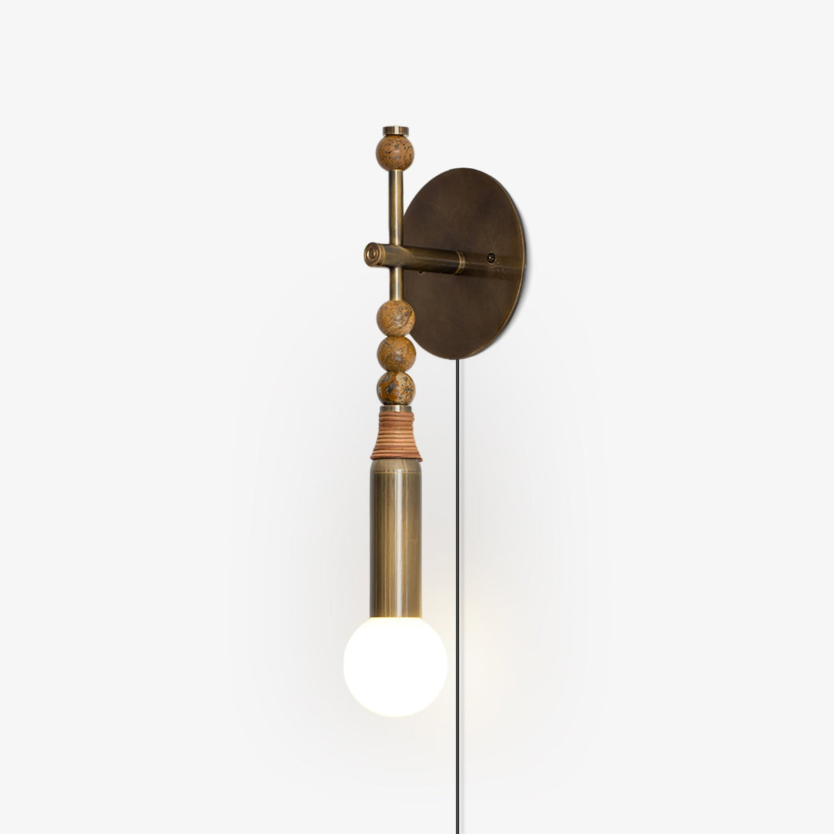 Evilor Premium Elegance Wandleuchte mit Stecker aus Marmor