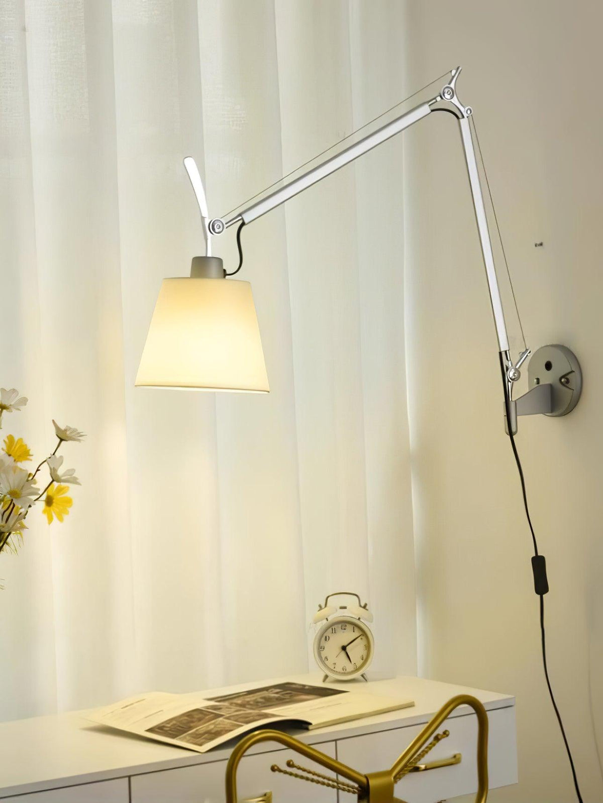 Elvinir Rocker zeitgenössisches Design Stoff-Wandleuchte