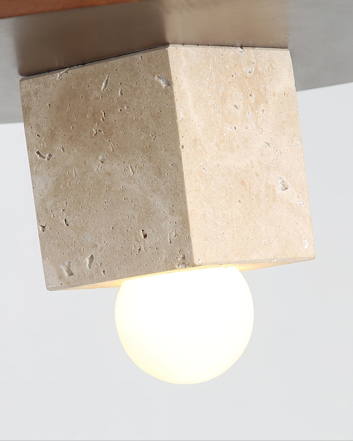 Sarix Geometrische Pendelleuchte aus Travertin
