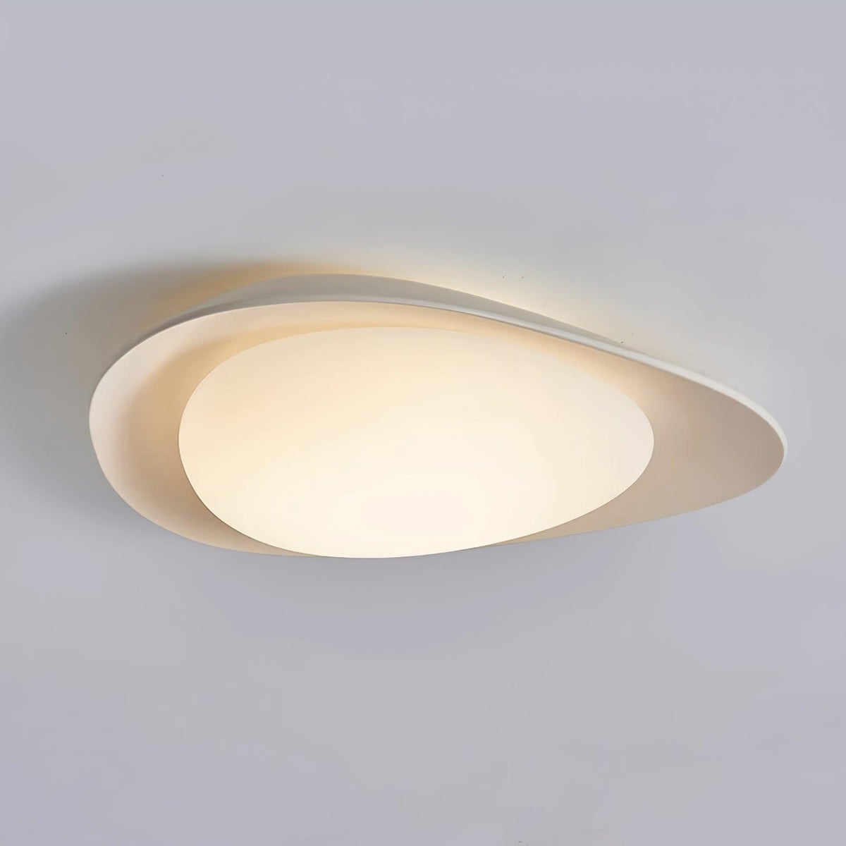 Blex Deckenleuchte in Grün & Beige mit Kieselform