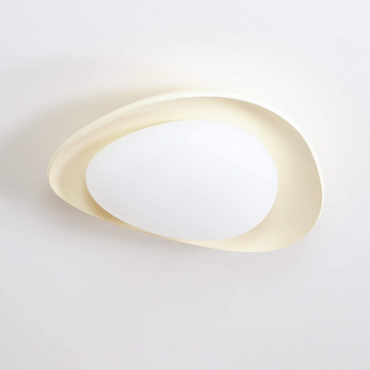 Blex Deckenleuchte in Grün & Beige mit Kieselform