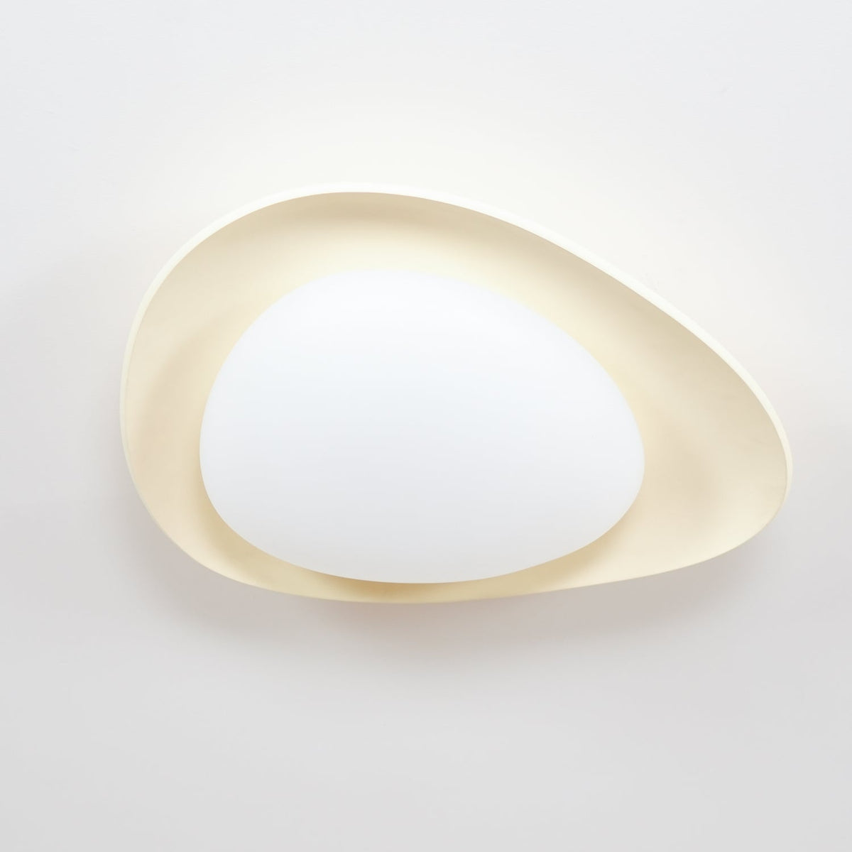 Blex Deckenleuchte in Grün & Beige mit Kieselform
