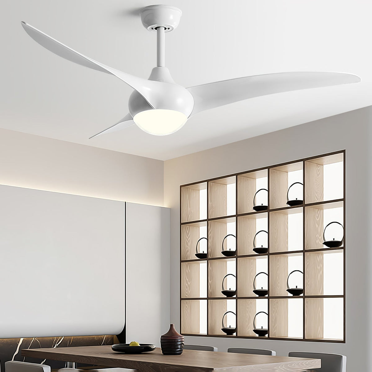 Selerena Deckenventilator mit Beleuchtung in natürlicher Tradition