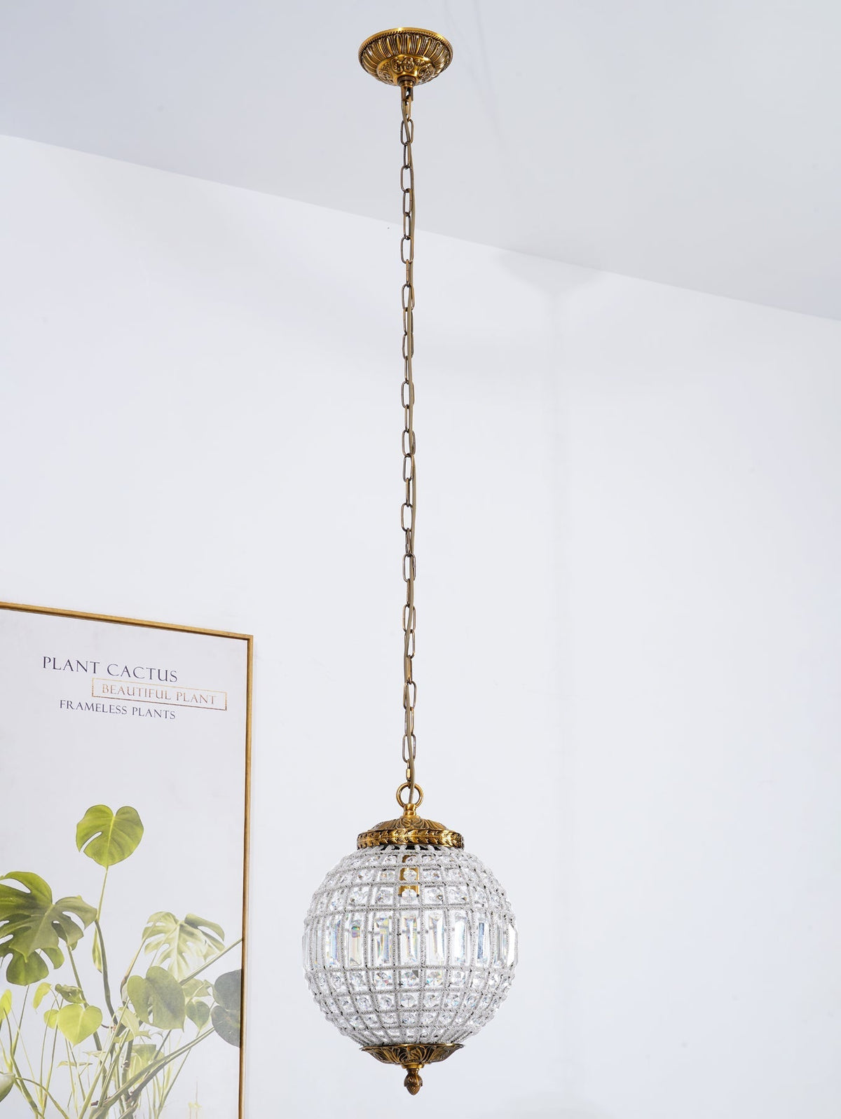 Elyinissa Kronleuchter Gold Kugel Kristall Vintage