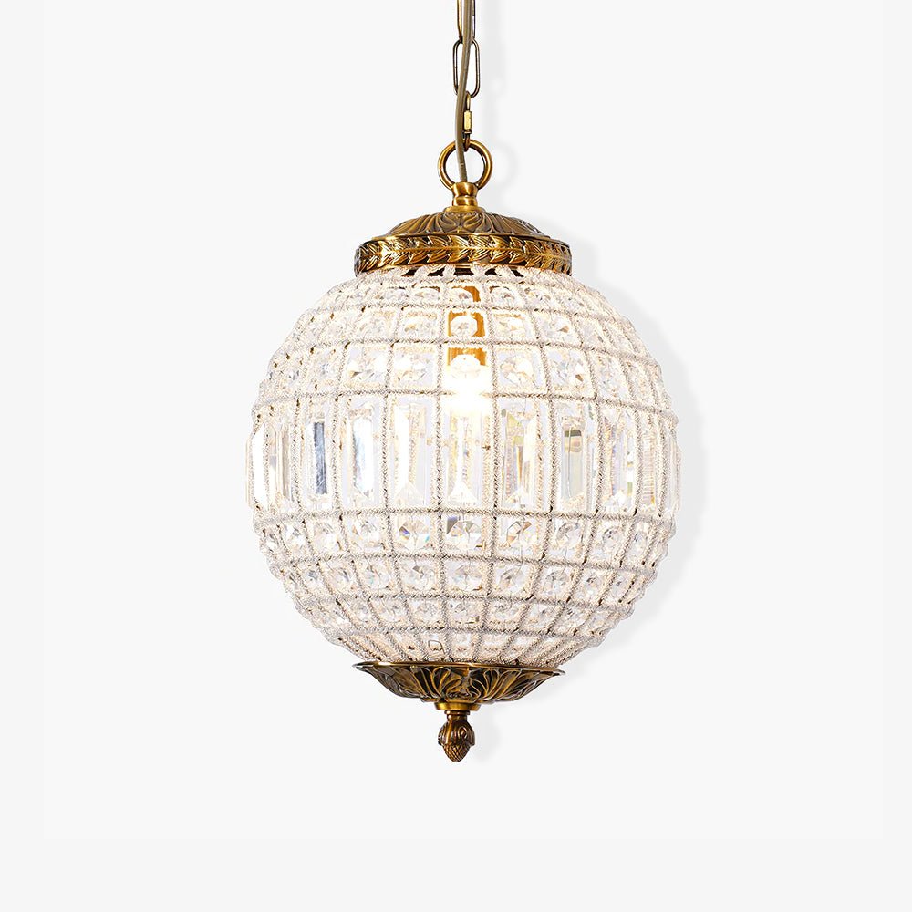 Elyinissa Kronleuchter Gold Kugel Kristall Vintage