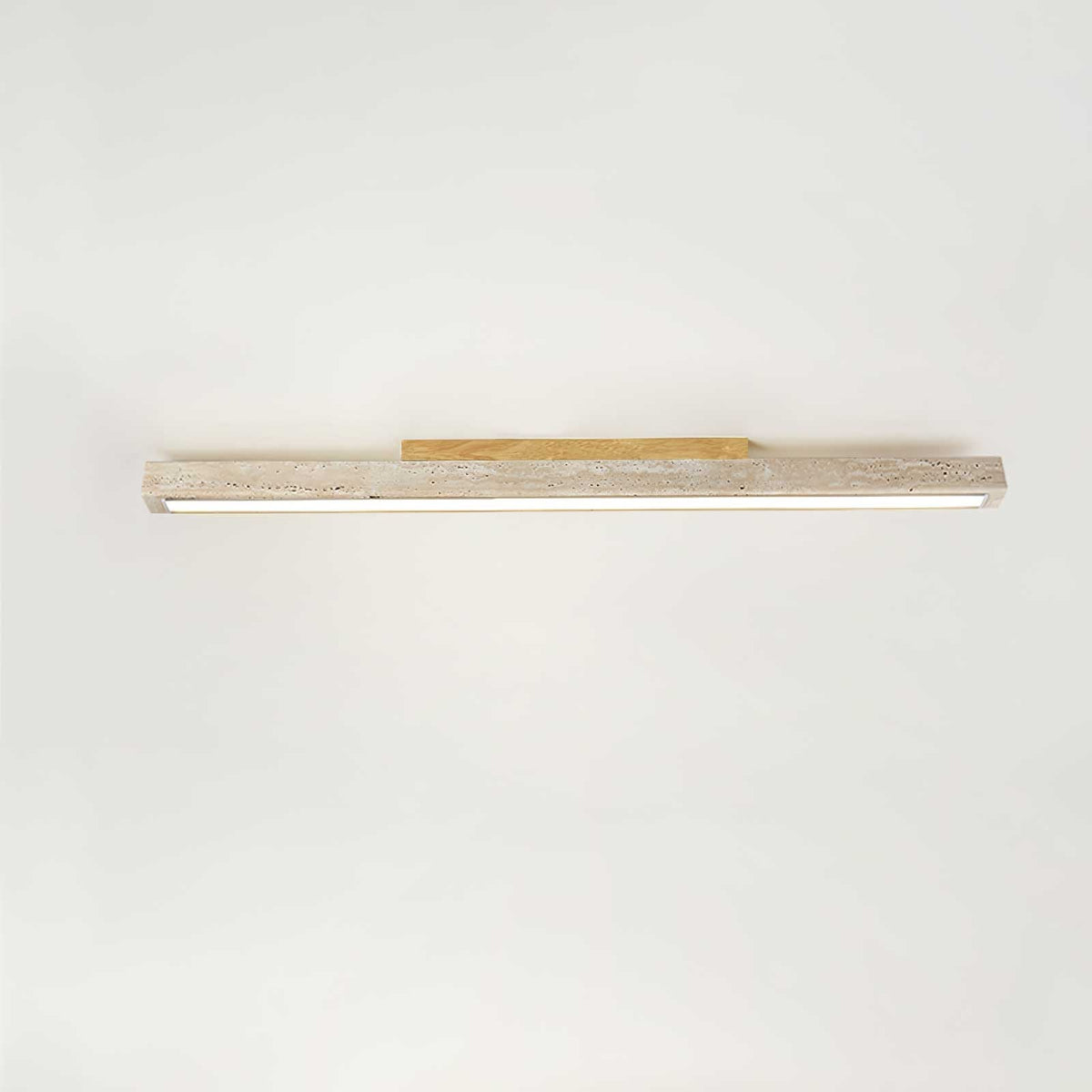 Valinian Minimalistische Deckenleuchte aus Travertin in linearer Form