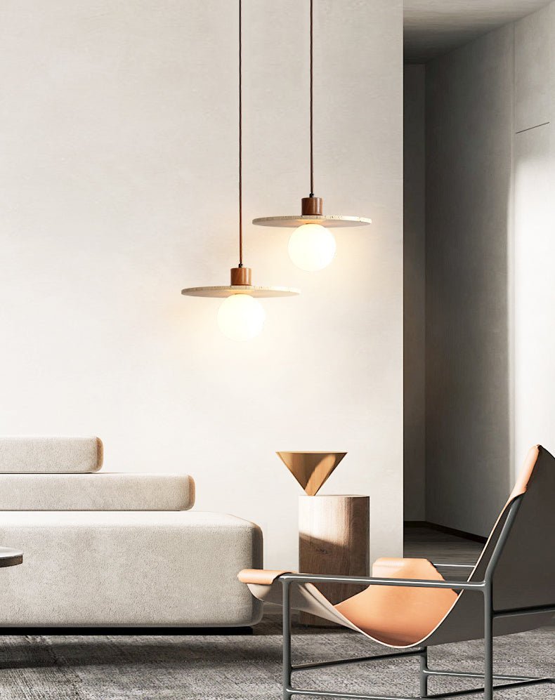 Tavuia Travertine-Halo-Pendelleuchte