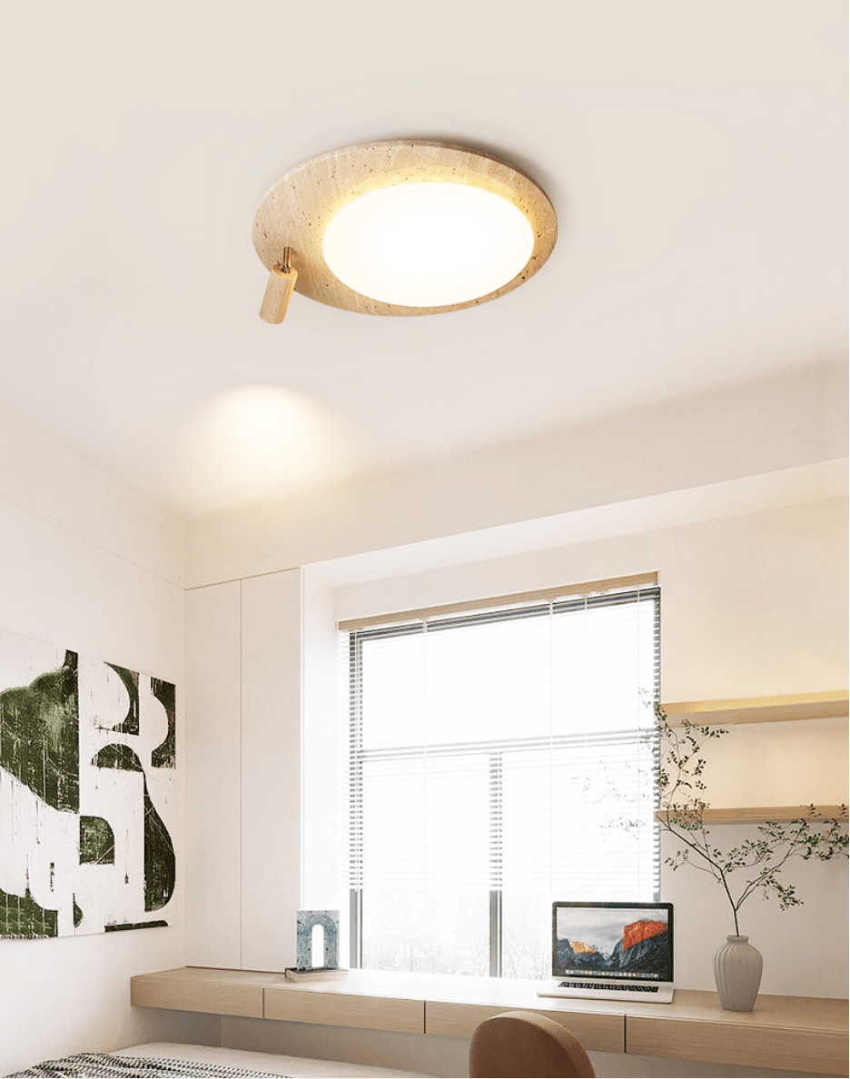 Nivorne Travertine Oval Knob Deckenleuchte