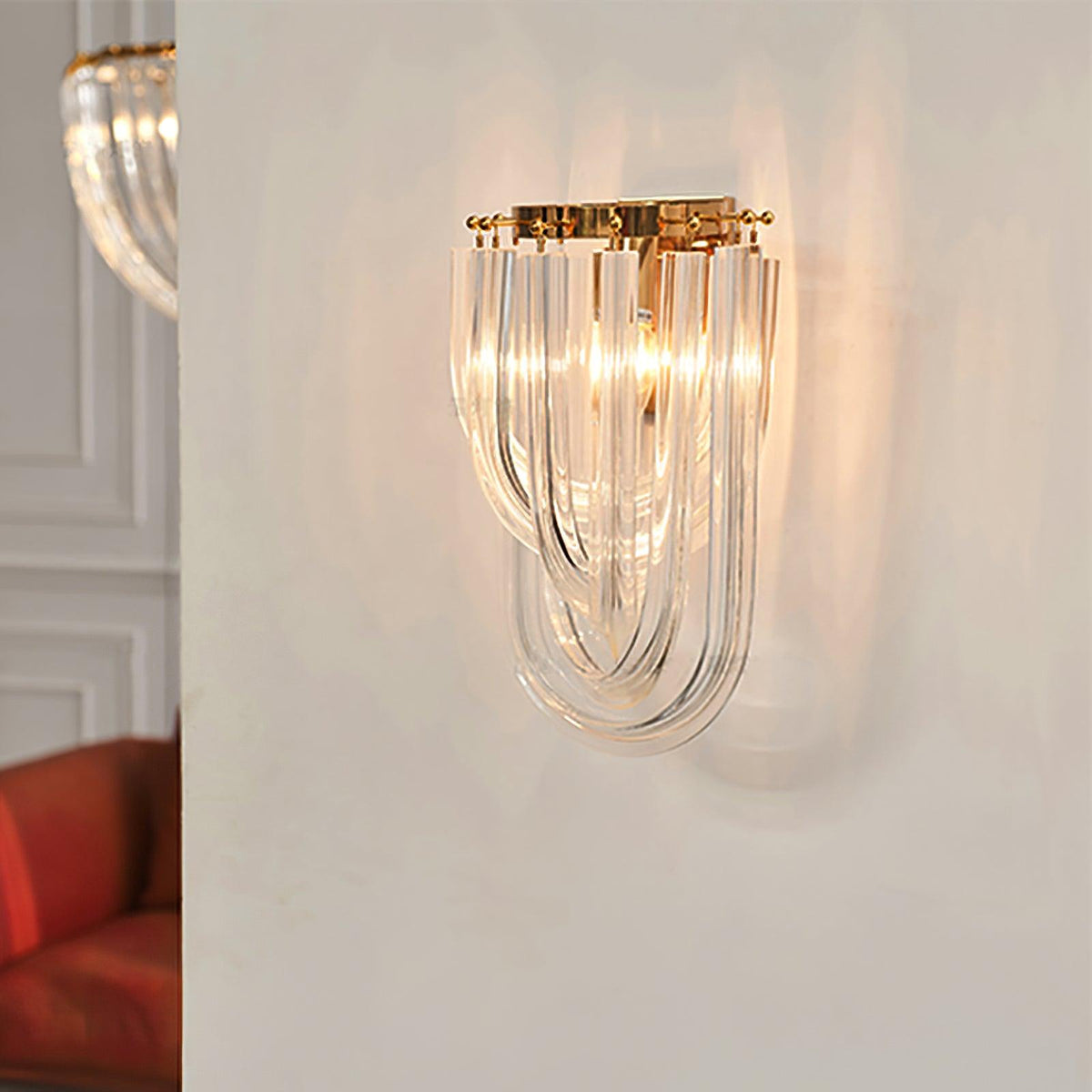 Aurelix Trevi Wandleuchte aus Glas