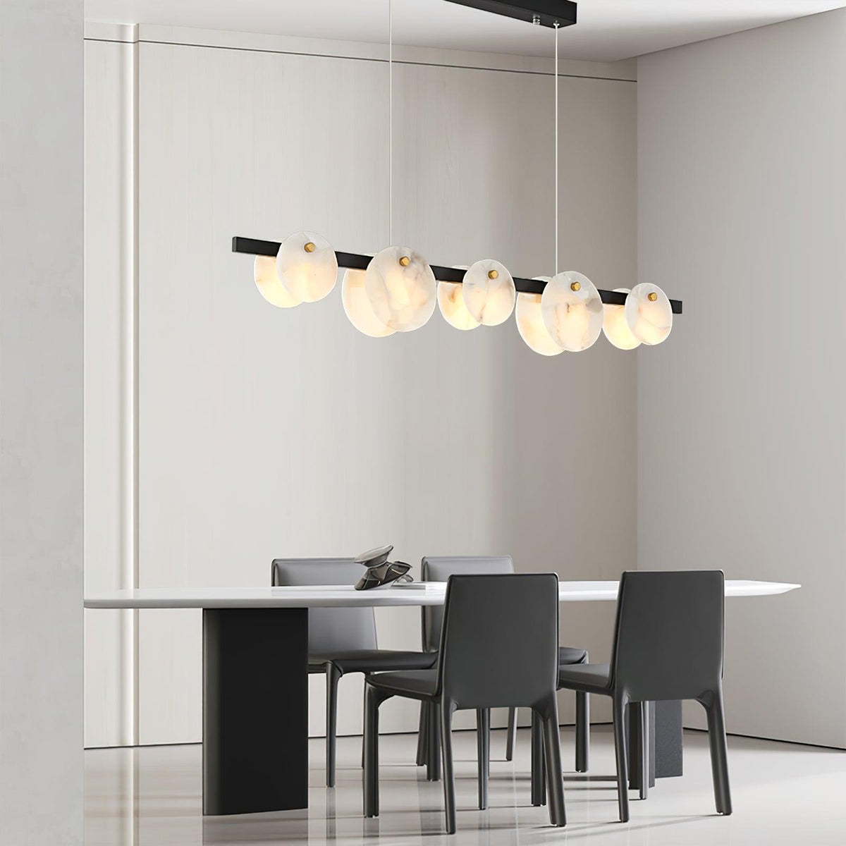 Olirel lineare Pendelleuchte aus Alabaster