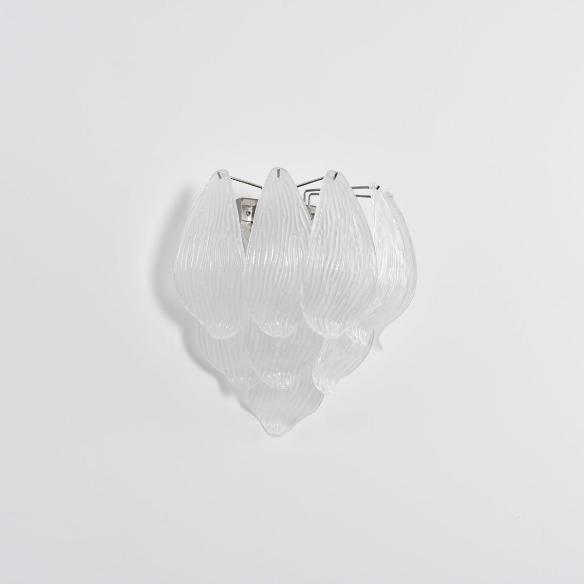 Lioriniella Wandleuchte aus Murano-Glas in Petal-Form mit matten kaskadierenden Blättern