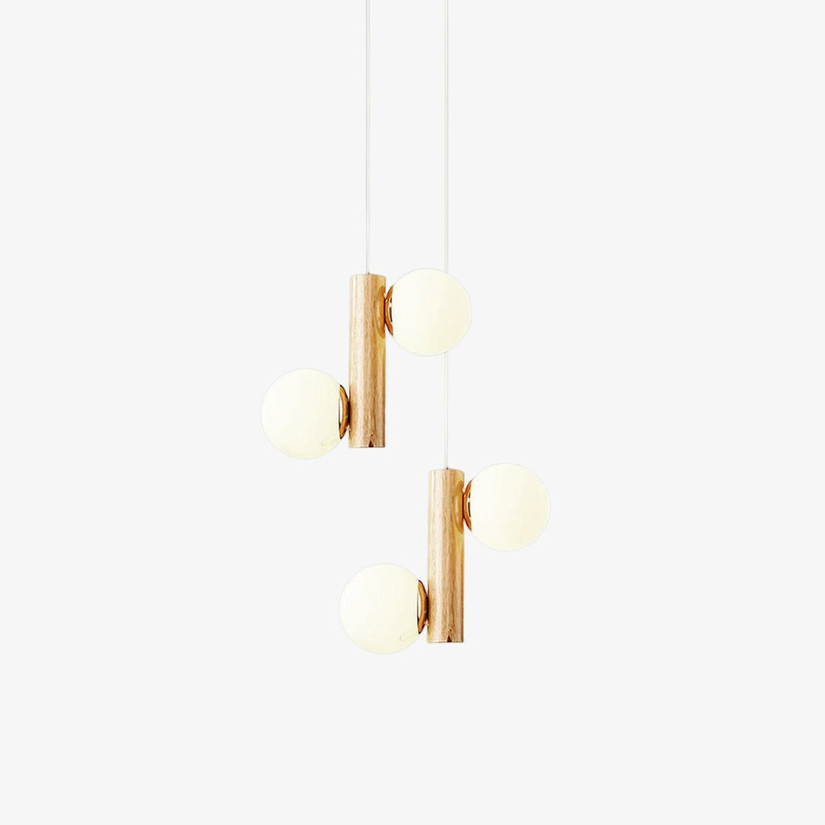 Solstica Pendelleuchte aus Holz im klassischen Stil