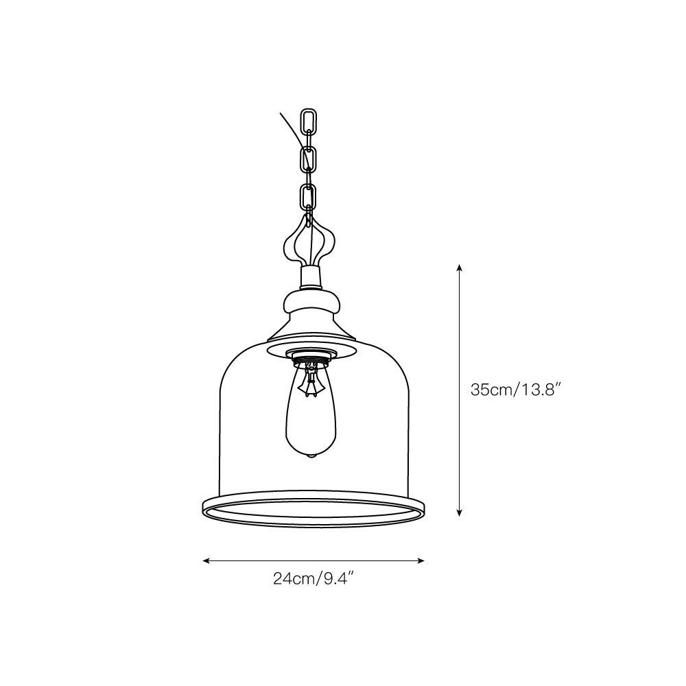 Celaniella Vintage Elegance Pendelleuchte aus Glas