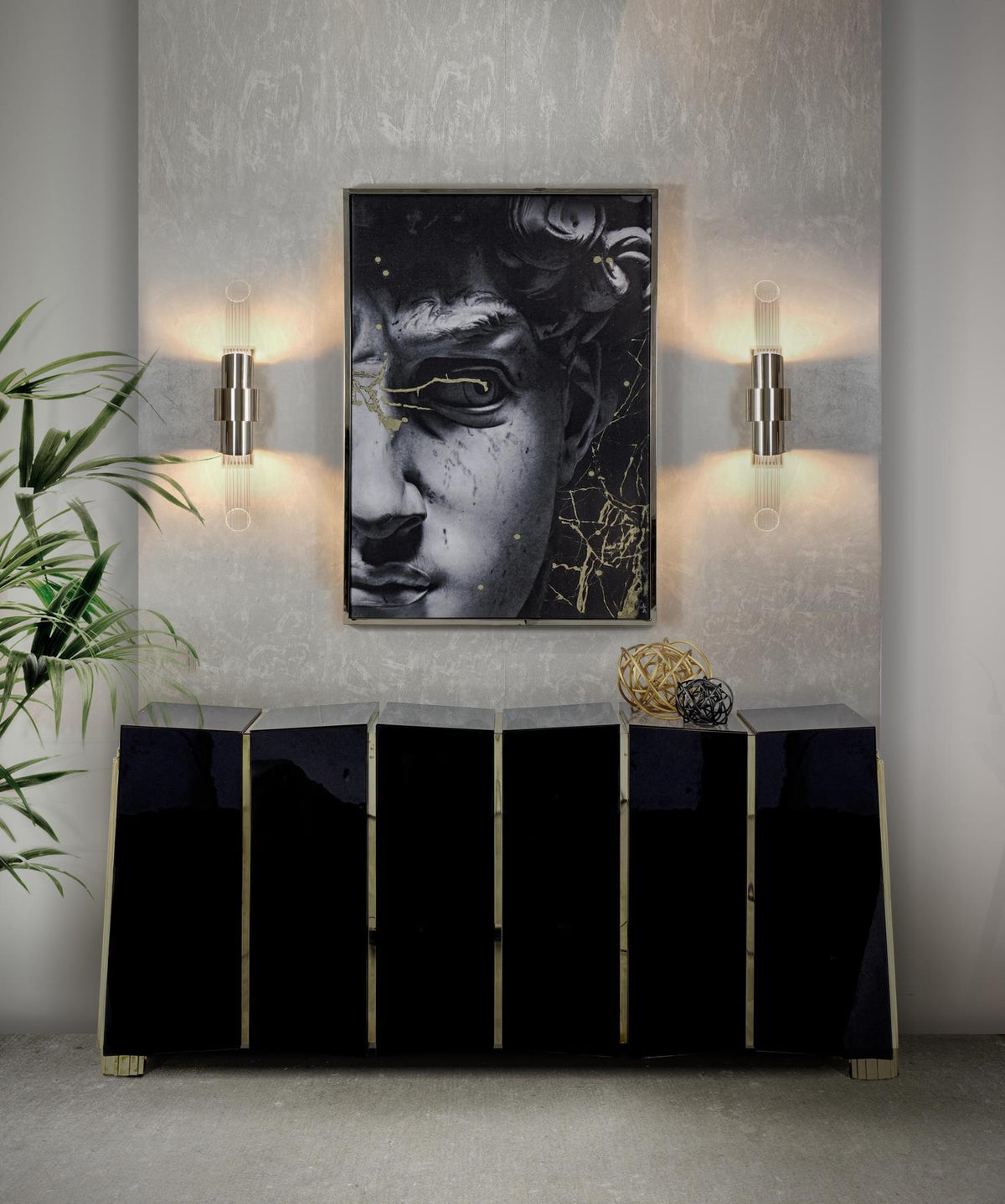 Seluise Wandleuchte skandinavisch Art Small Kristall Metall