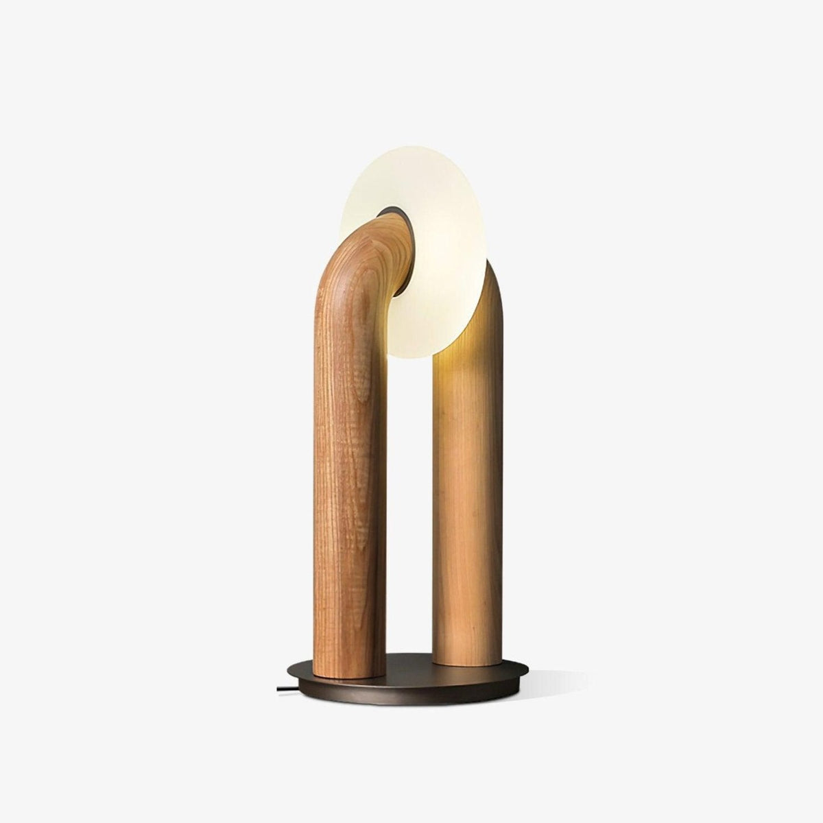 Elvelelia Vintage-Holz-Tischlampe