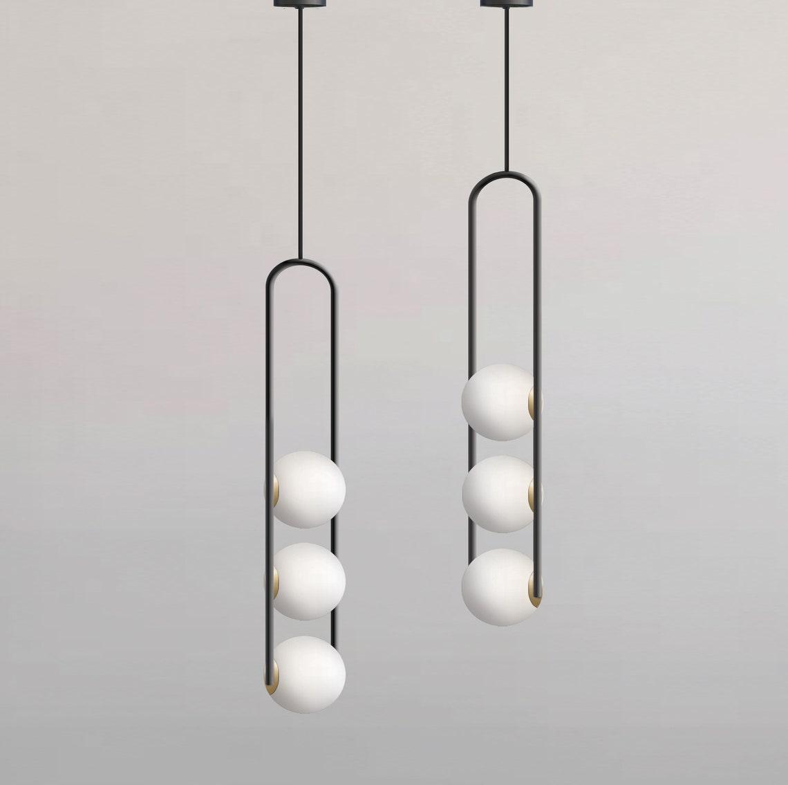 Evelaris moderne minimalistische nordische Kunstglas-Pendelleuchte