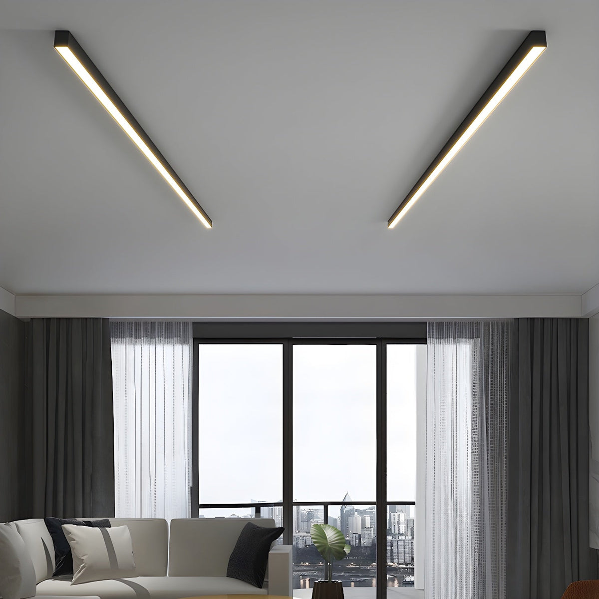 Somino Deckenleuchte Linear Ultra Slim Minimalistisch Funktional