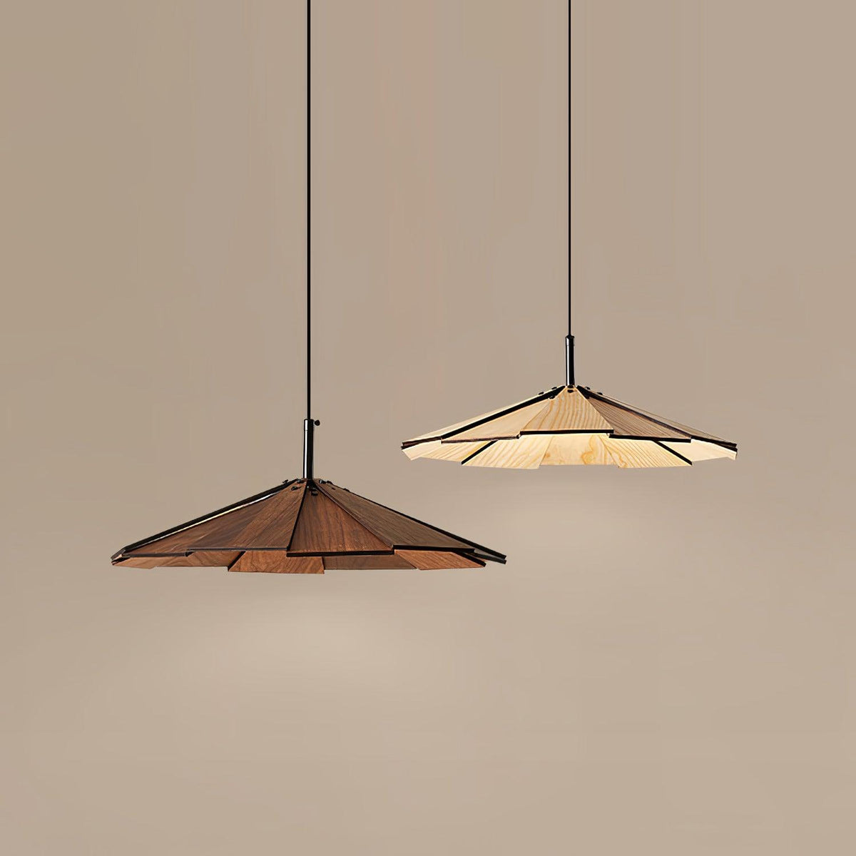 Woodura Pendelleuchte aus Naturholz