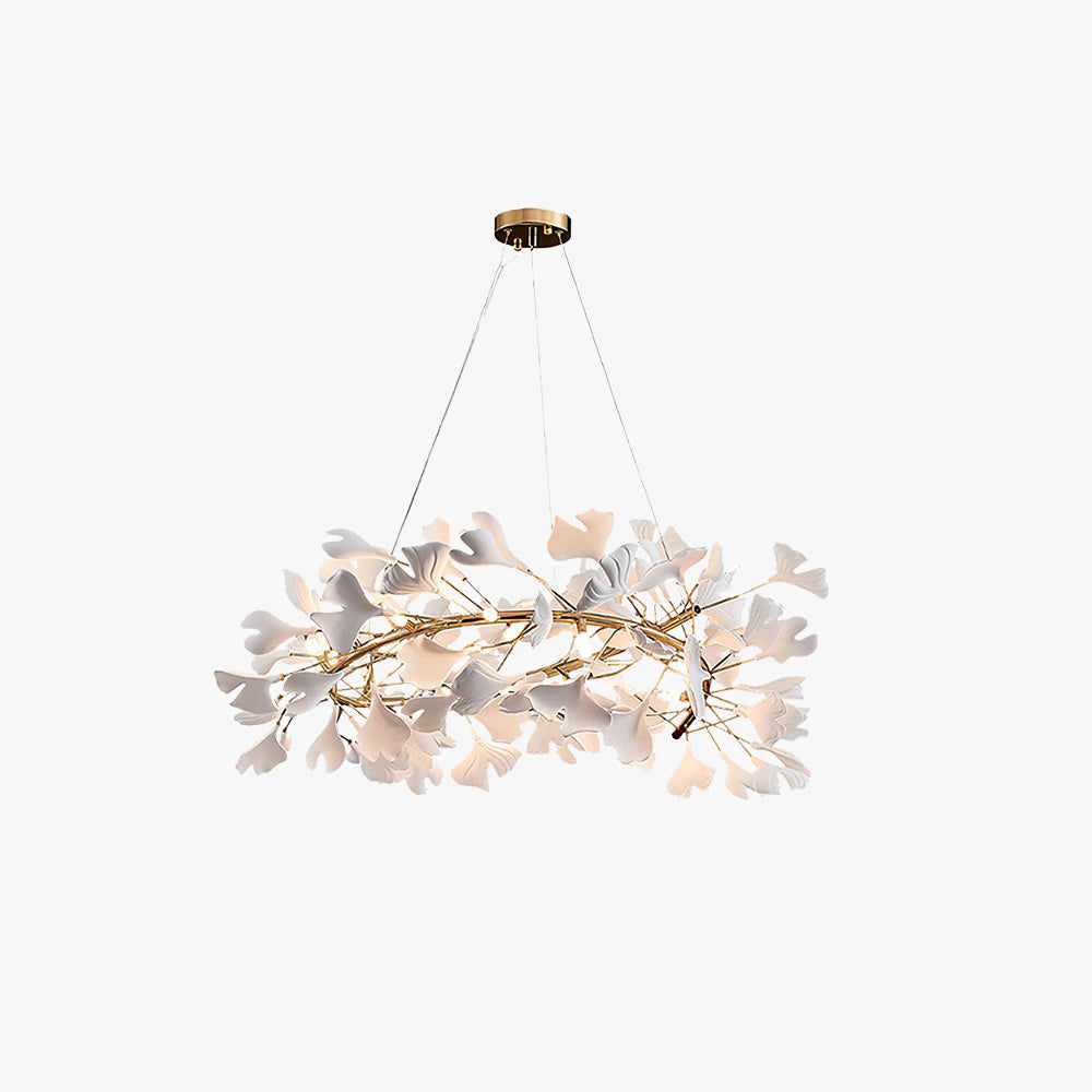 Olivia Ring Runde Kronleuchter Moderner gold LED Keramik