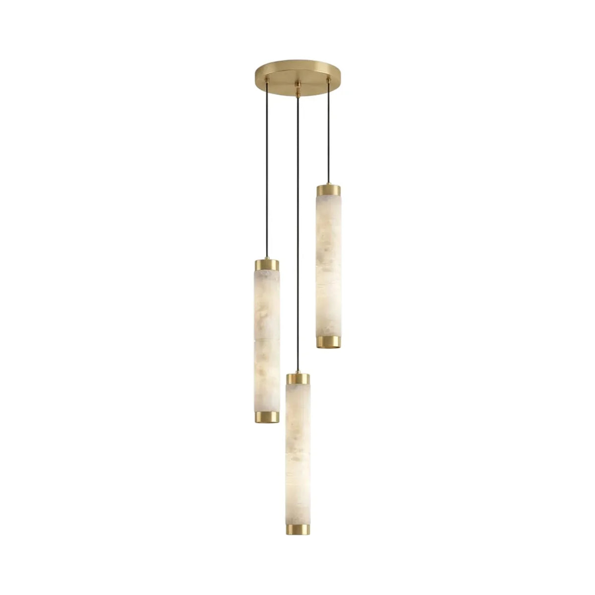 Lira zylindrische Pendelleuchte aus Alabaster