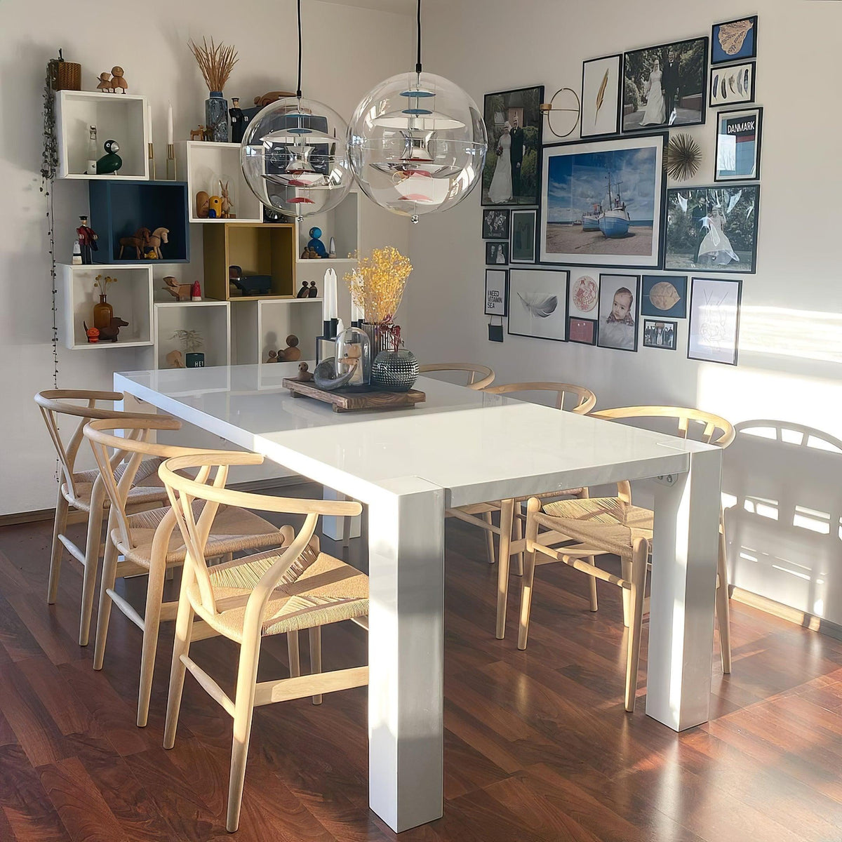 Pendelleuchte Floating Geometrische Schichten Klar Kugel Futuristisch modern