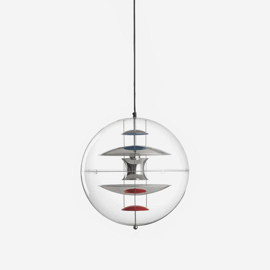 Pendelleuchte Floating Geometrische Schichten Klar Kugel Futuristisch modern