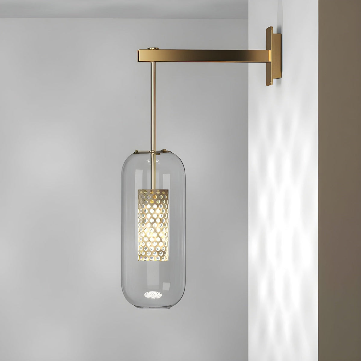 Eirinette Premium skandinavische Kunstglas-Wandleuchte