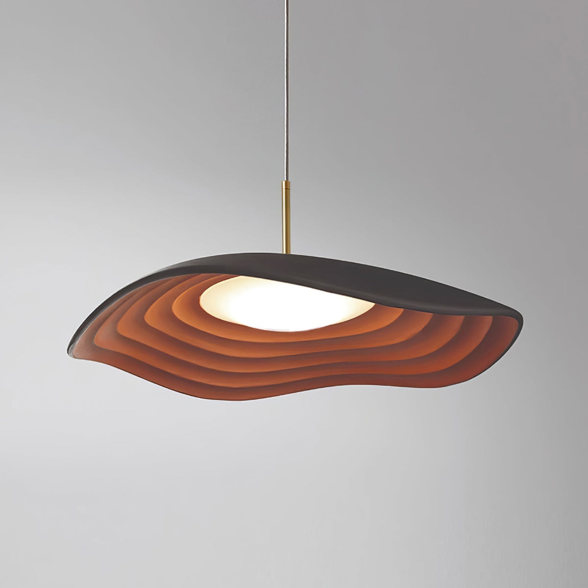 Mariva Pendelleuchte Wellenform Gold Akzent