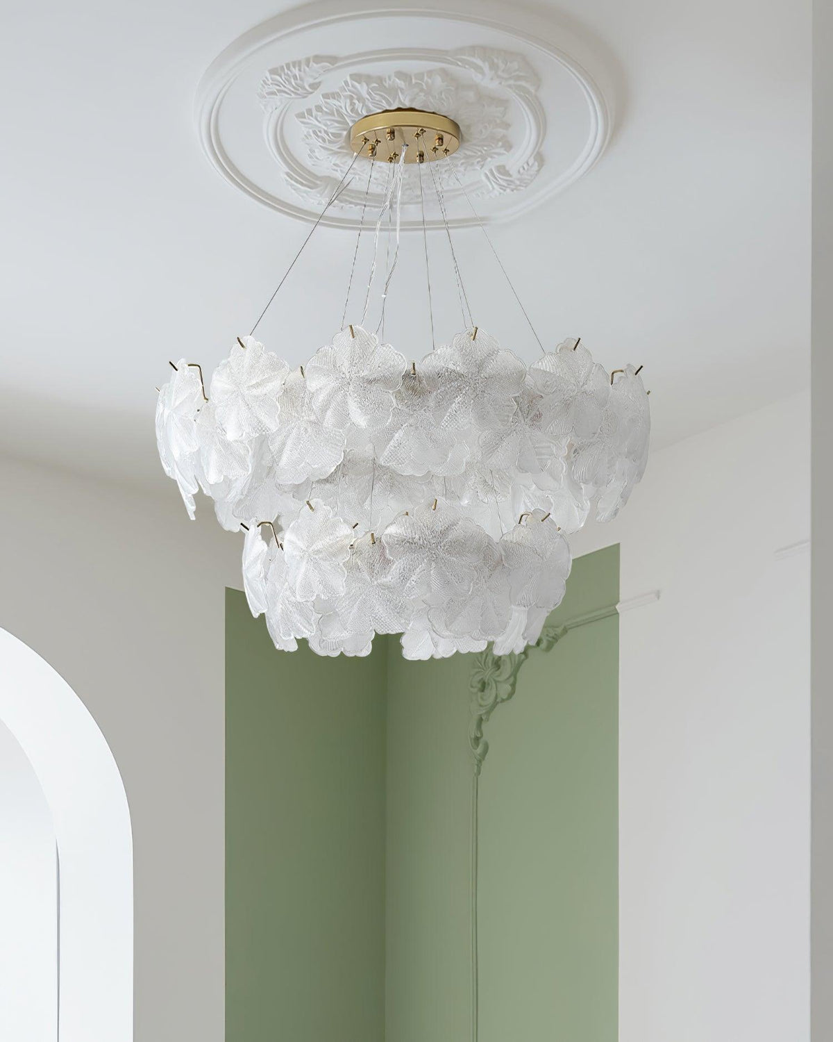 Vitheir Kronleuchter aus Glas in Blumenform