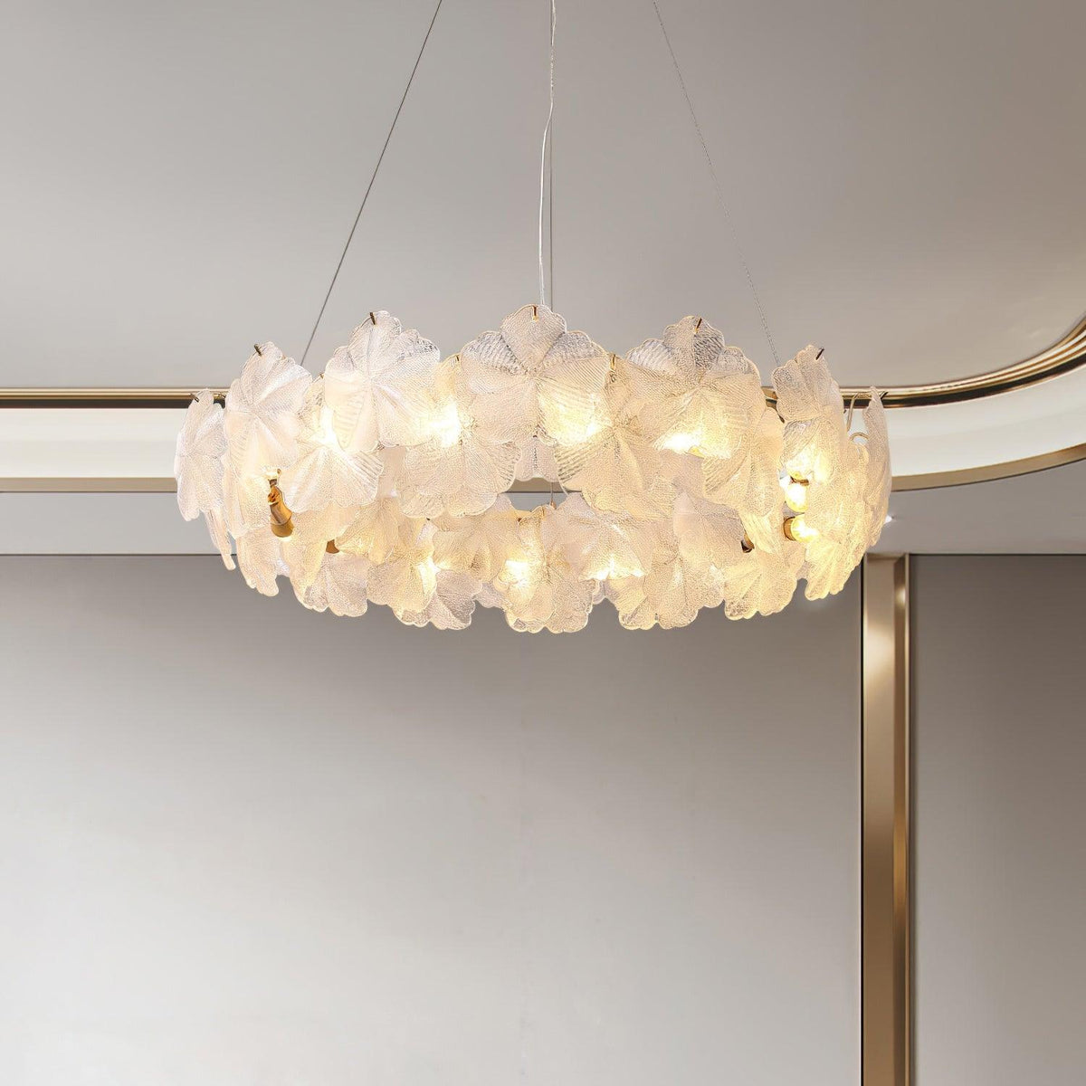 Vitheir Kronleuchter aus Glas in Blumenform