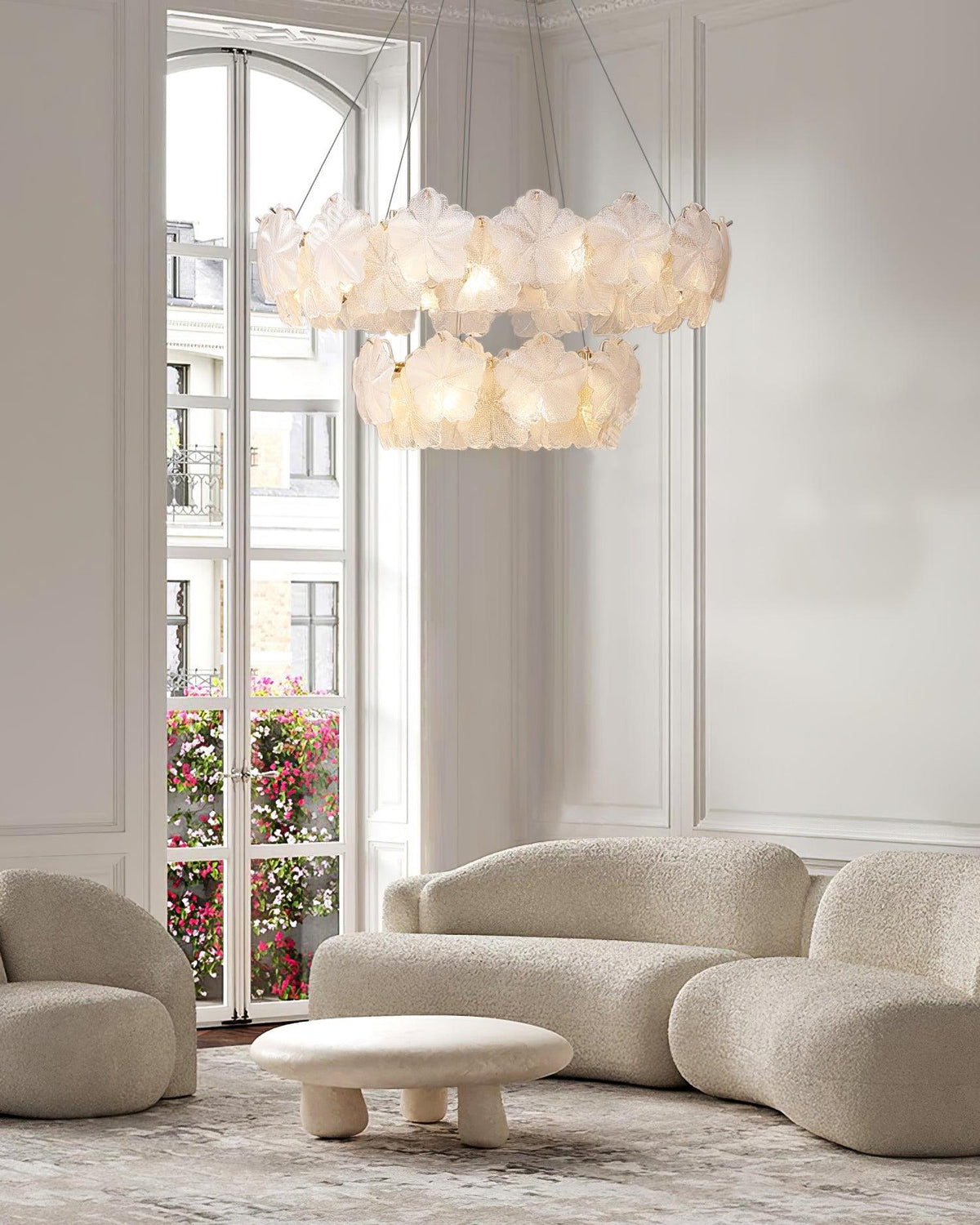 Vitheir Kronleuchter aus Glas in Blumenform