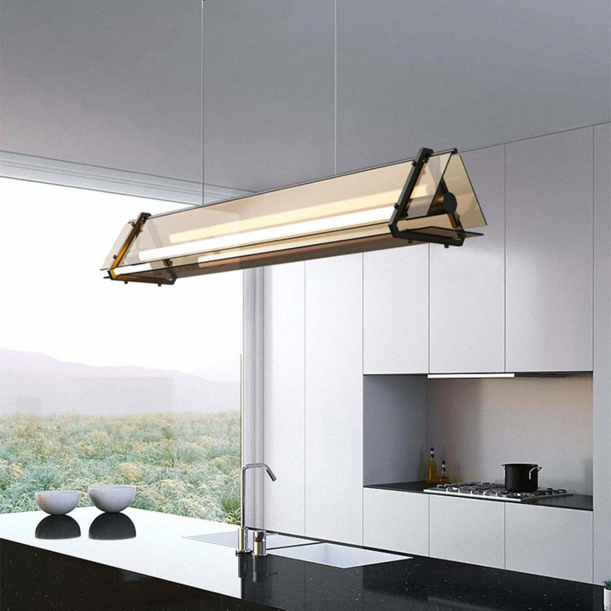 Carven Pendelleuchte aus Glas minimalistisch