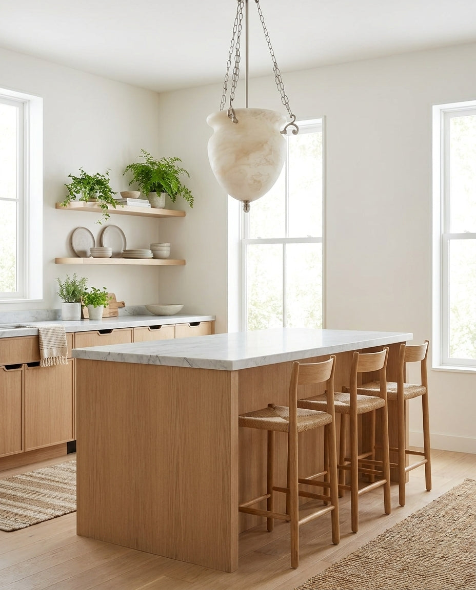 Ashcombe Alabaster-Pendelleuchte
