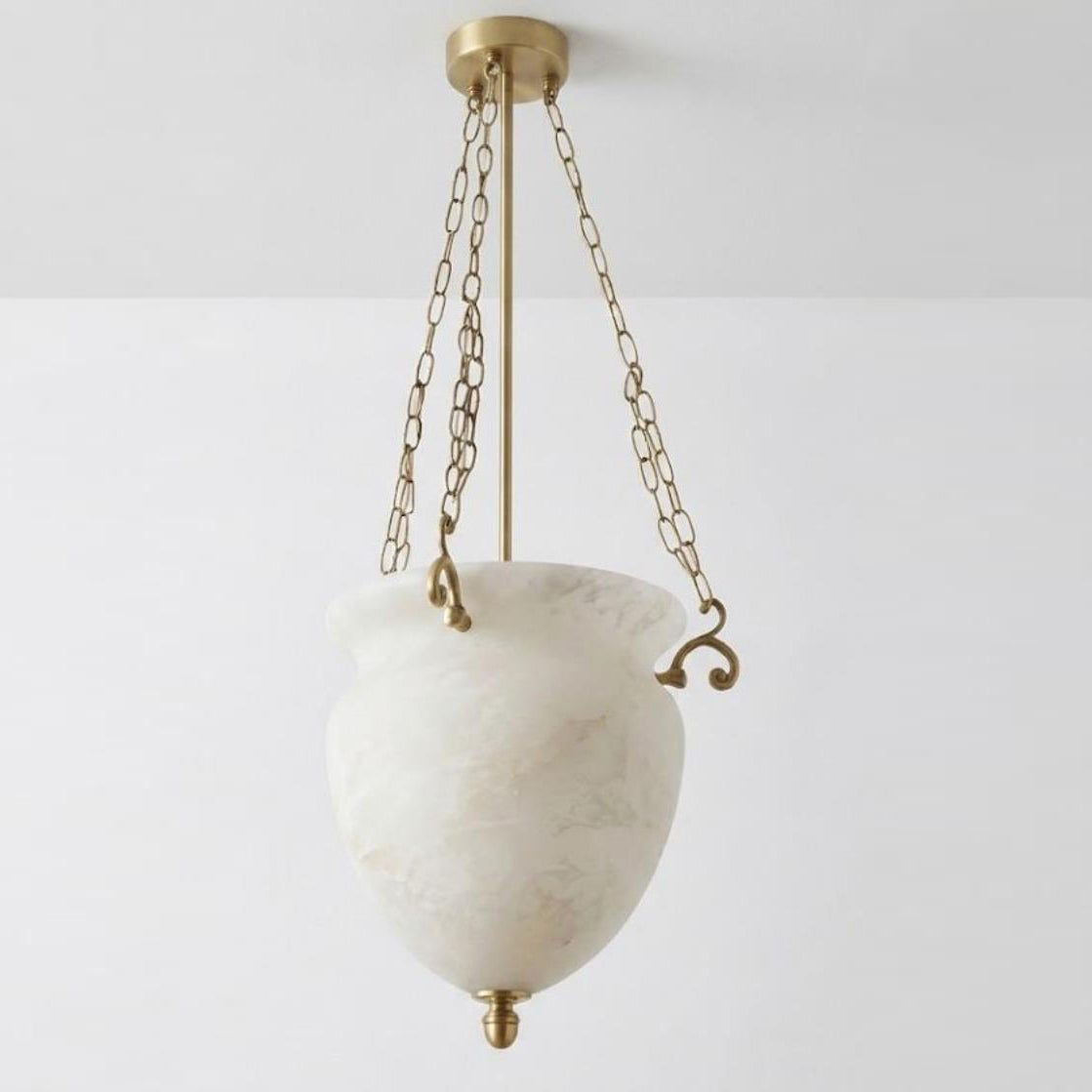 Ashcombe Alabaster-Pendelleuchte