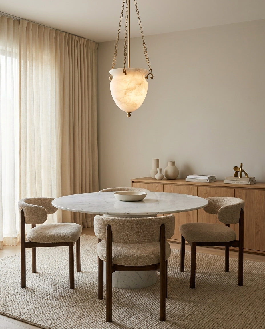 Ashcombe Alabaster-Pendelleuchte