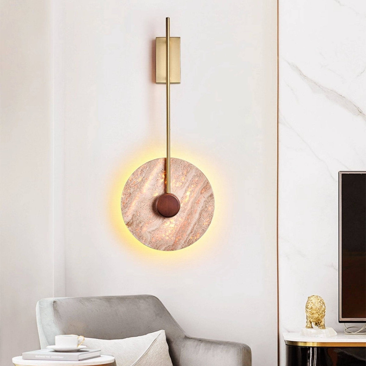 Solven Travertine Wandleuchte