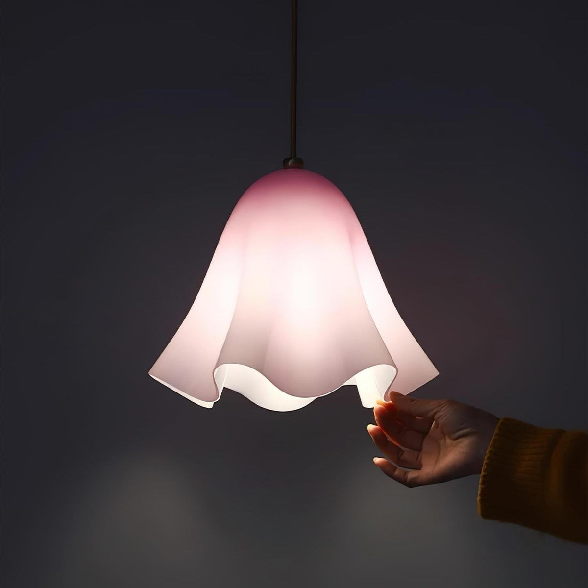 Arden Pendelleuchte aus Glas ohne Perlen