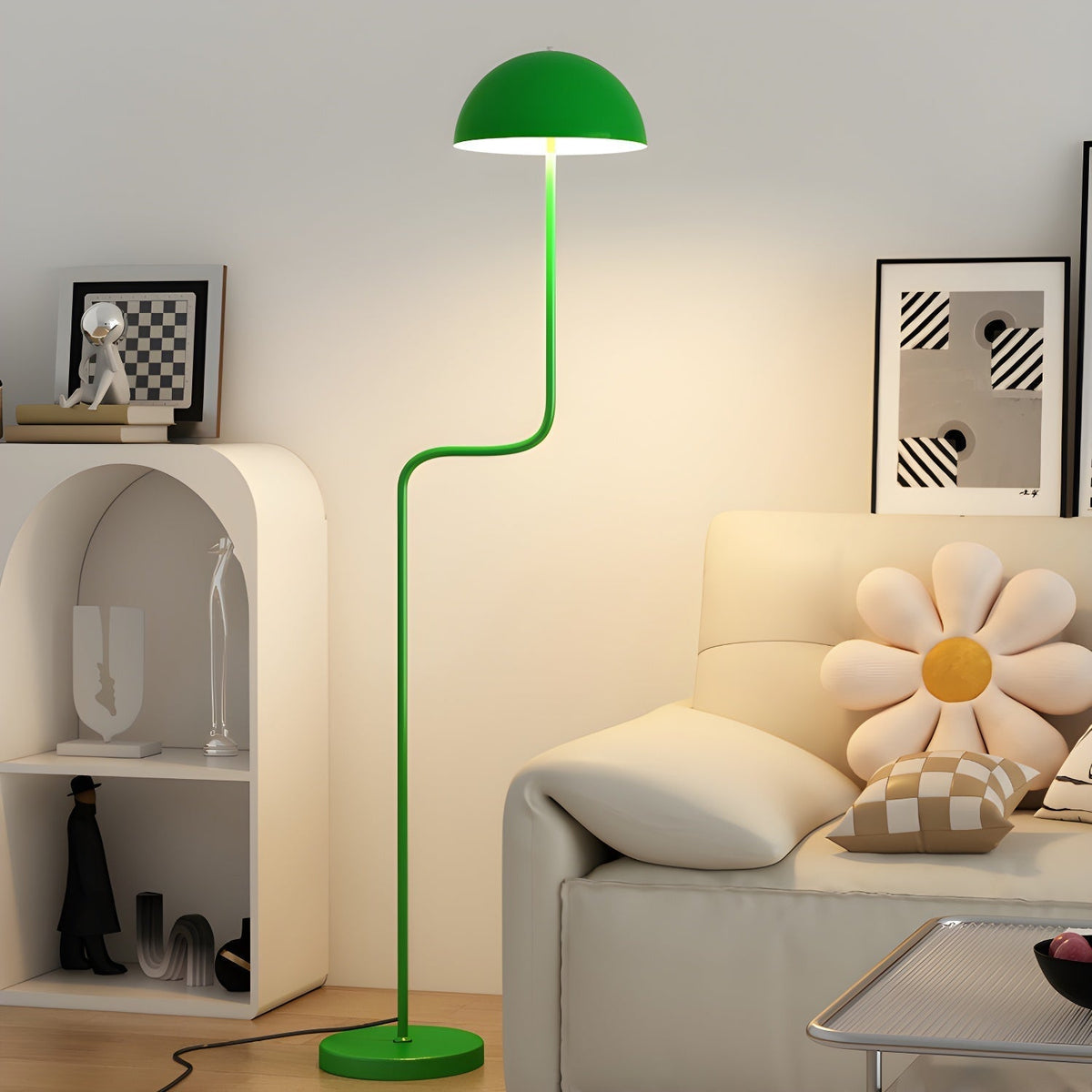 Narain Stehleuchte aus Glas im minimalistischen Stil