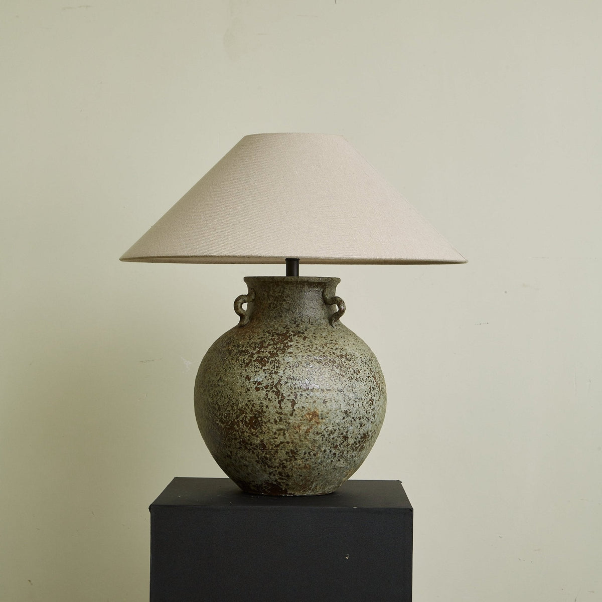 Doria Verdigris Handle Tischleuchte