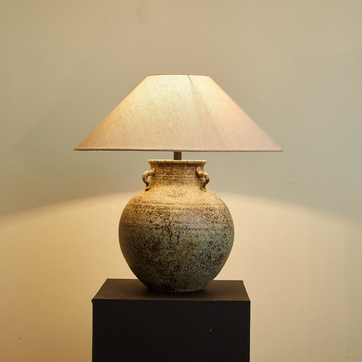 Doria Verdigris Handle Tischleuchte