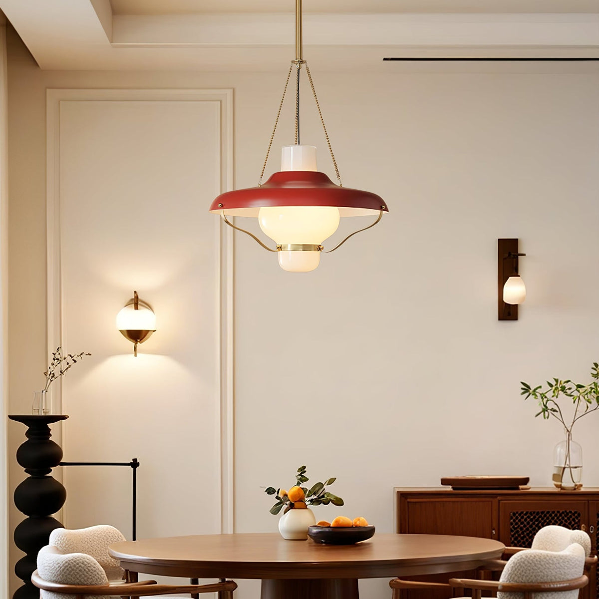 Olaeon Mid-Century-Glas-Pendelleuchte