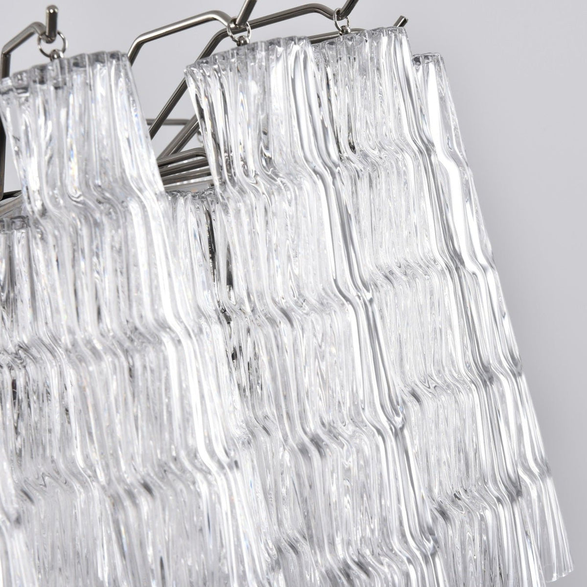 Veliella Kronleuchter aus Murano-Glas mit gestuften kaskadierenden Wellen